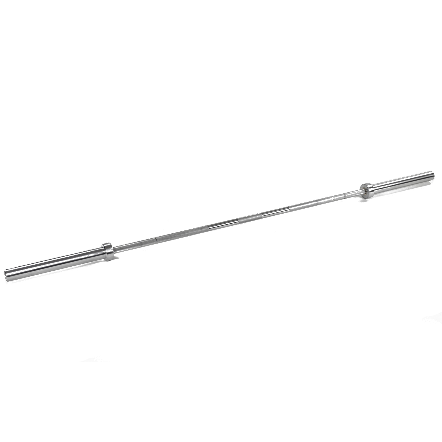 Strenge Qualität. Details spiegeln Qualität wider.Großhandel ProCircle Gym Bar BarbellSleeve Messermusterdetails, einheitlich und ordentlich.Der gesamte Verchromungsprozess ist korrosionsbeständig, verschleißfester, mit einer längeren Lebensdauer und einem zarten Glanz.