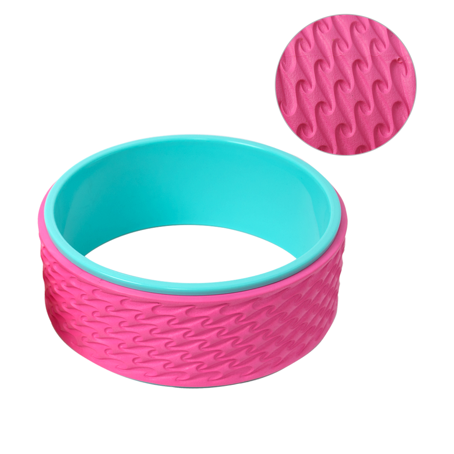 GROSSHANDELSUPERIOR CONSTRUCTION Yoga Wheel besteht aus hochwertigem, langlebigem ABS-Material.Im Gegensatz zu anderen dünneren Yoga-Rädern auf dem Markt ist es robust, sicher und bequem.