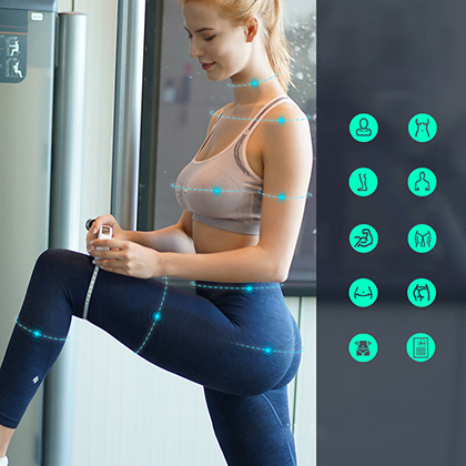 Intelligentes Maßband – beide messen Zoll (max. 60 Zoll) und Zentimeter (max. 150 cm), Länge und Umfang.Ideal zum Abnehmen, Muskelaufbau, Bodybuilding, Stoffschneidern, Nähen, Basteln. 