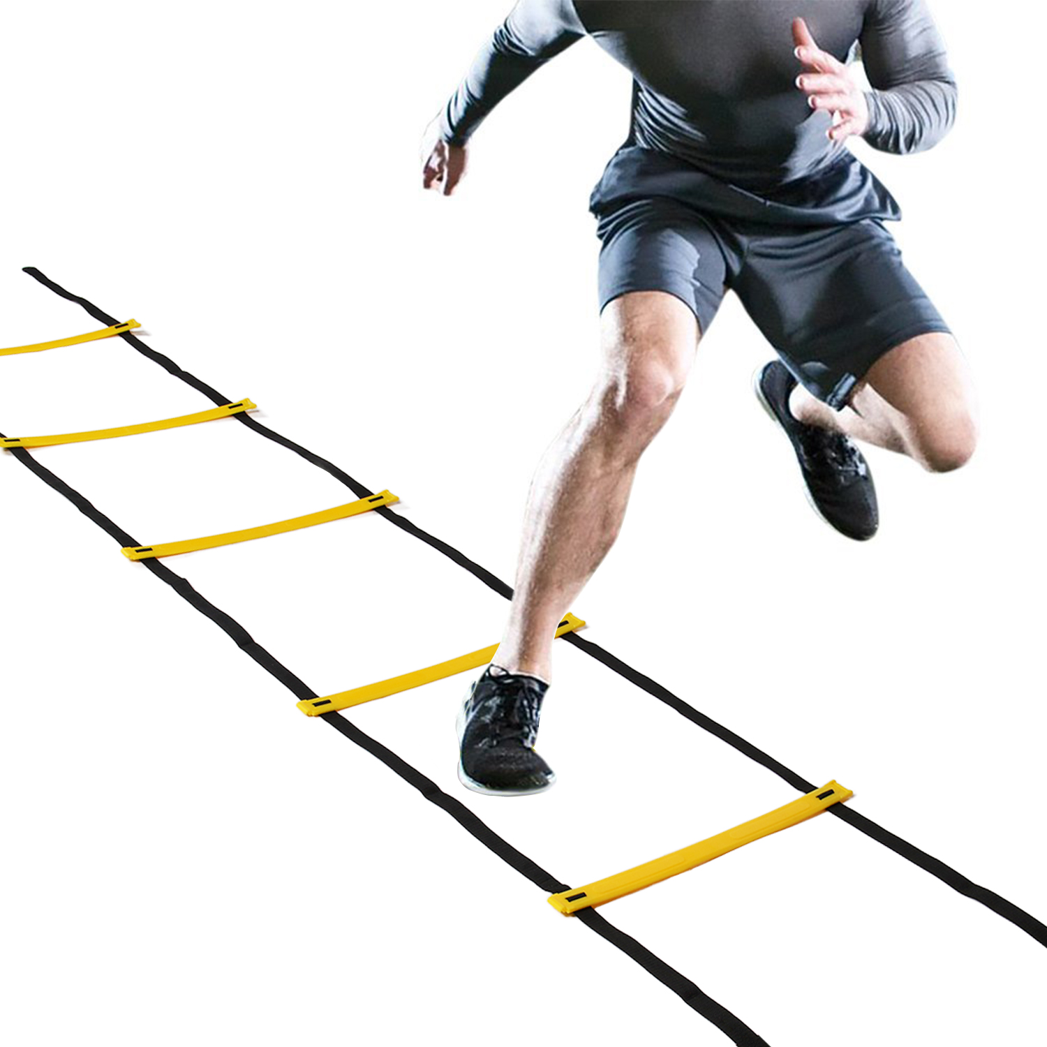Im Lieferumfang ist eine Tragetasche enthalten. Sie können diese Agility-Leiter einfach in der Tragetasche verstauen, um jederzeit und überall zu trainieren.Unsere Agility-Trainingsgeräte eignen sich hervorragend für Kinder und Sportler und sind auch für ältere Erwachsene nützlich, um zu trainieren, das Gleichgewicht zu halten und die Beweglichkeit aufrechtzuerhalten.