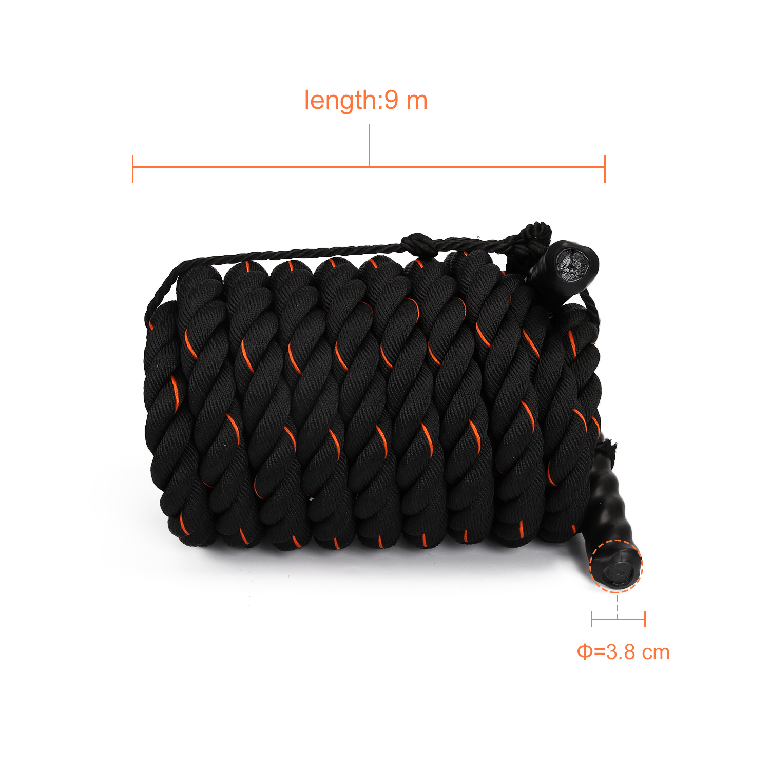 100 % Polyester. Strapazierfähiger und schwerer als eine Mischung aus PolyPro- und PolyDac-Materialien, passender Kampfseilanker mit höherer Tragfähigkeit.Es kann zu Hause oder im Freien verwendet werden und lässt sich leicht zusammenbauen, um jederzeit und überall mit Trainingsseilen zu trainieren.